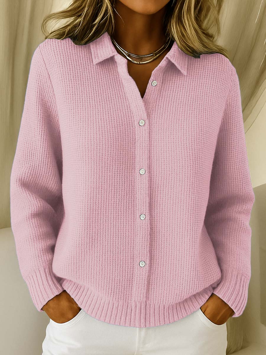 Klassieke gebreide cardigan met knopen