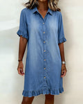 Laluna® | Comfortabele Denim Jurk
