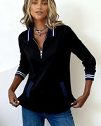 Laluna® | Losse Trui met Revers en Rits