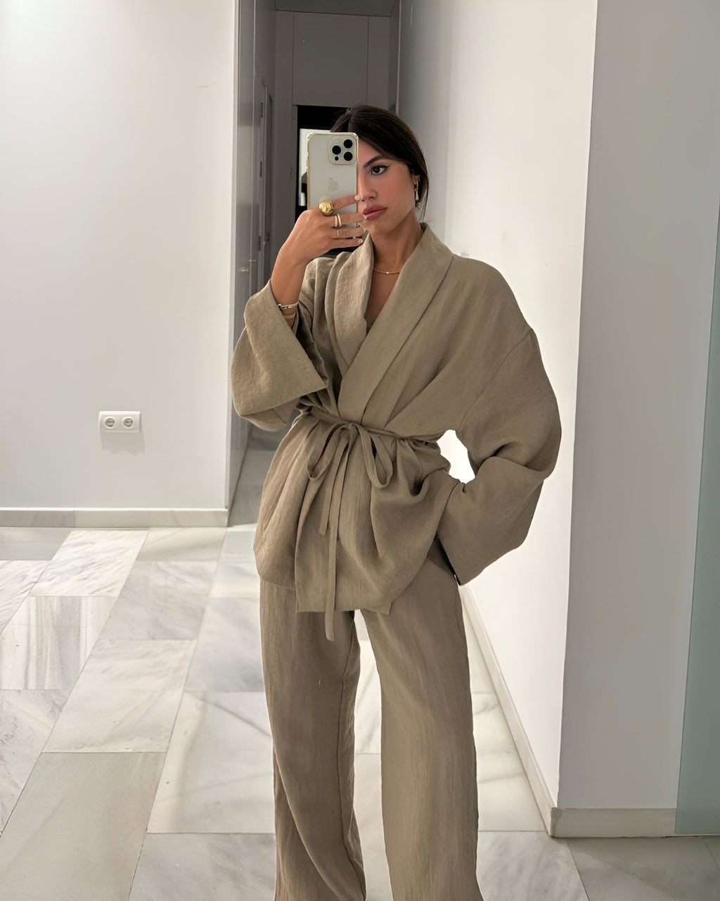 LALUNA® | TWEEDELIGE LINNEN SET