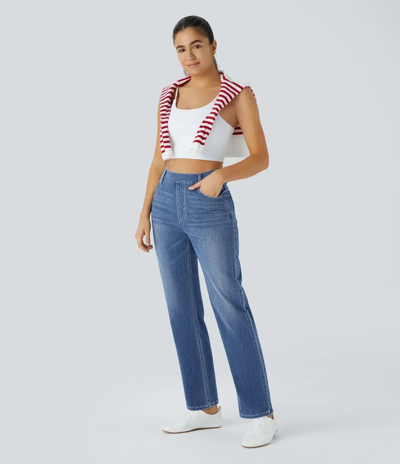Lotte | Elastische en comfortabele broek met hoge taille