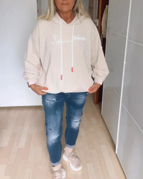 Laluna® | Hoodie met ankerprint