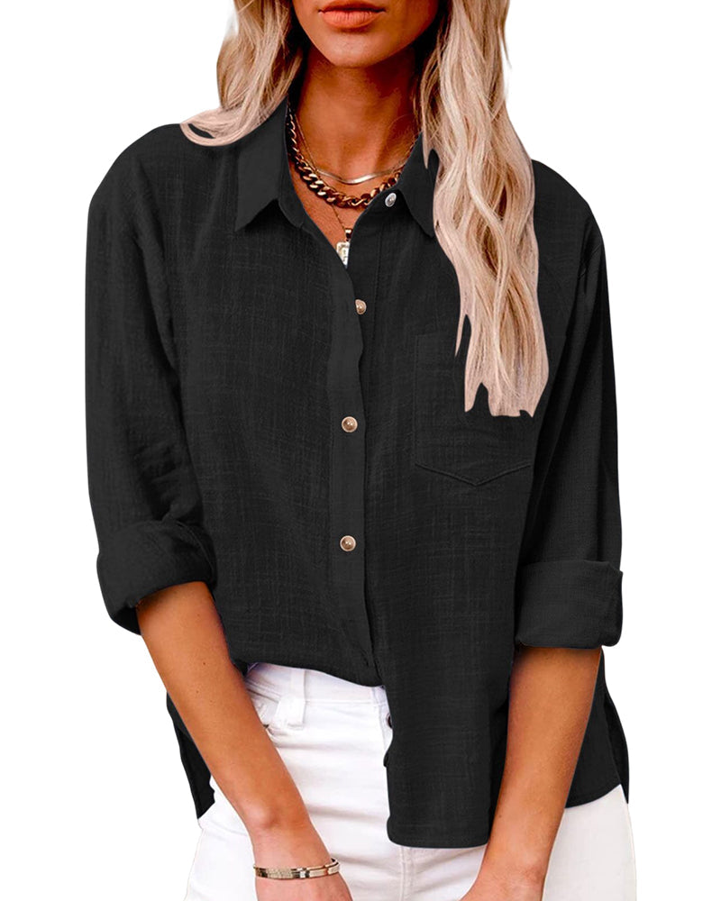 Laluna® | Blouse met lange mouwen
