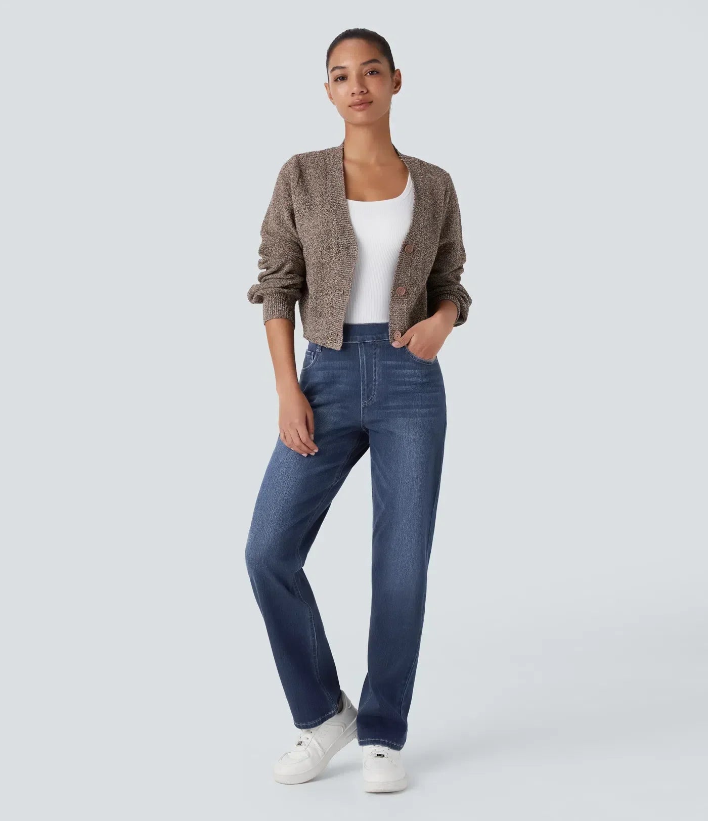 Lotte | Elastische en comfortabele broek met hoge taille