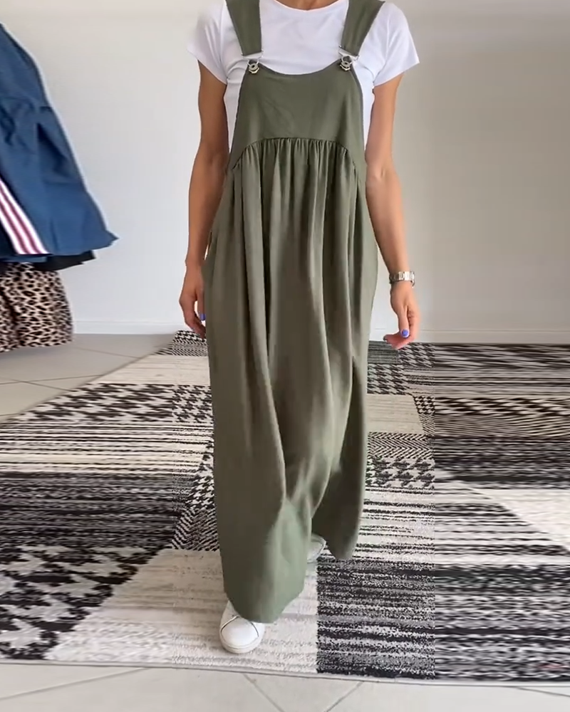 Alice | Casual jurk met effen bretels