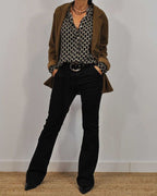 Laluna® | Relaxed V-Hals Midi-Shirt