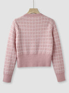 Laluna® | Geruite Cardigan Met Knoopsluiting
