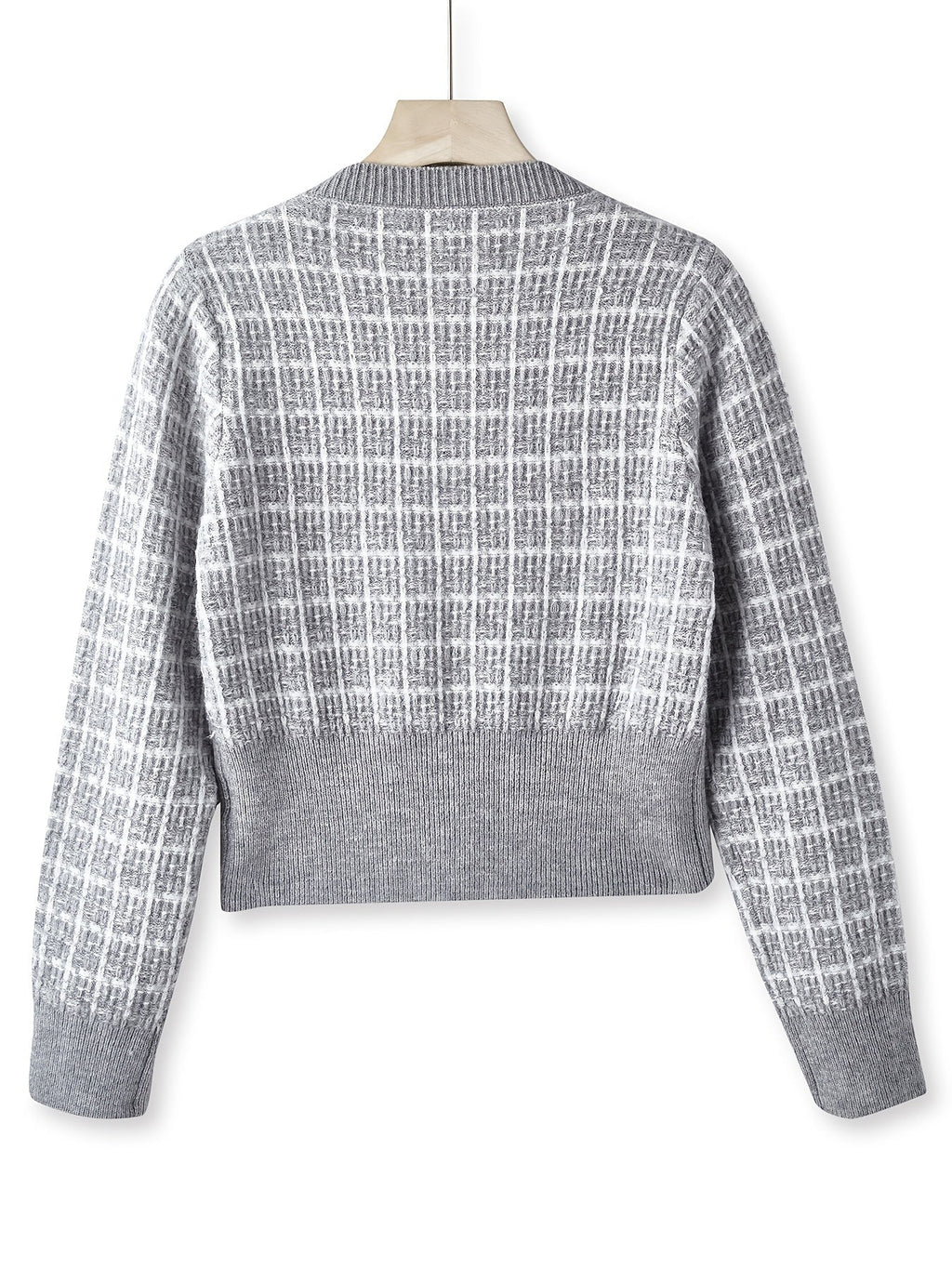 Laluna® | Geruite Cardigan Met Knoopsluiting