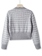 Laluna® | Geruite Cardigan Met Knoopsluiting