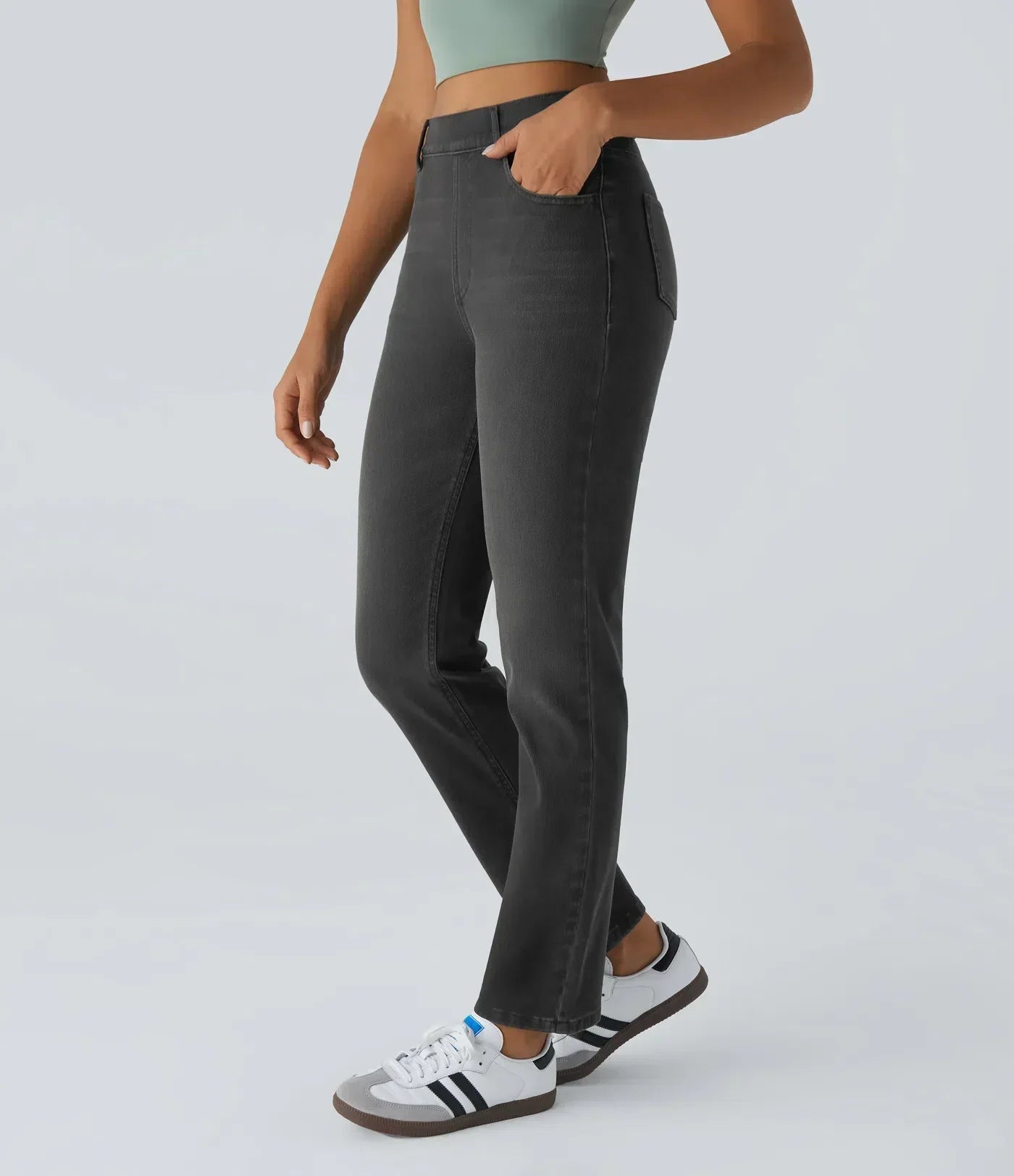 Lotte | Elastische en comfortabele broek met hoge taille
