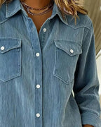 Laluna® | Modieuze Blouse met Revers en Knopen
