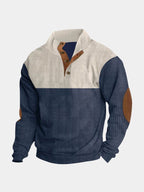 Hoge Kraag Corduroy Retro Pullover