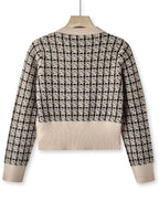 Laluna® | Geruite Cardigan Met Knoopsluiting