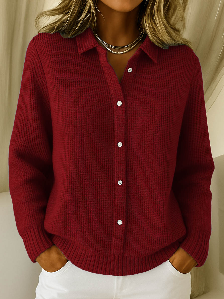 Klassieke gebreide cardigan met knopen