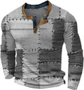 Laluna® | Heren vintage geruit patch kleurblok print T-shirt