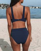 Hilde - Effen Hoge Taille Badpak 2+1 Gratis