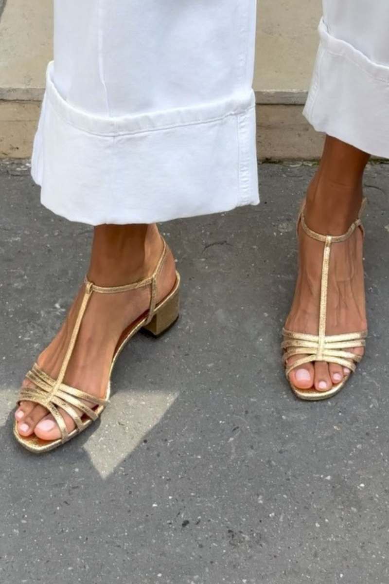 Allegra | Gouden Dagelijkse Elegantie Sandalen