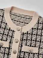 Laluna® | Geruite Cardigan Met Knoopsluiting
