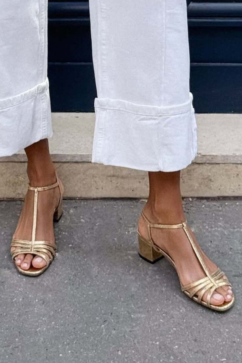 Allegra | Gouden Dagelijkse Elegantie Sandalen