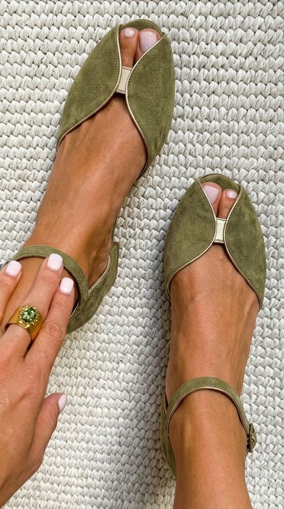 Olivia | Elegante Saliegroen Sandalen