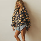 Laluna® | Fleecetrui met bloemenprint