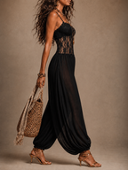 Laia | Halter jumpsuit met vloeiend kant