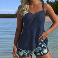 Anna | Gestreept Badpak met Strandshort