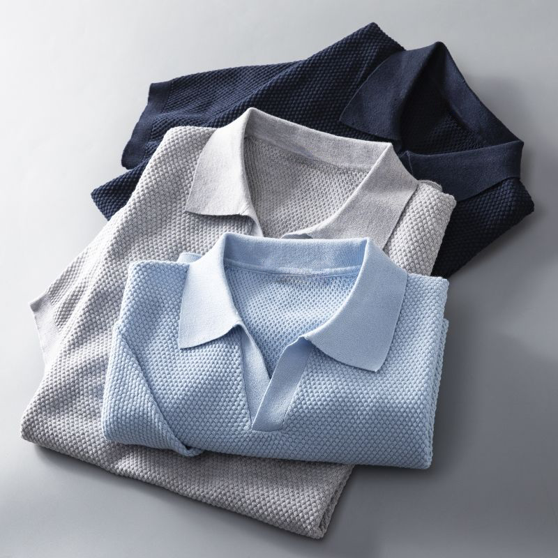 Laluna® | Geribbelde Katoenen Polo