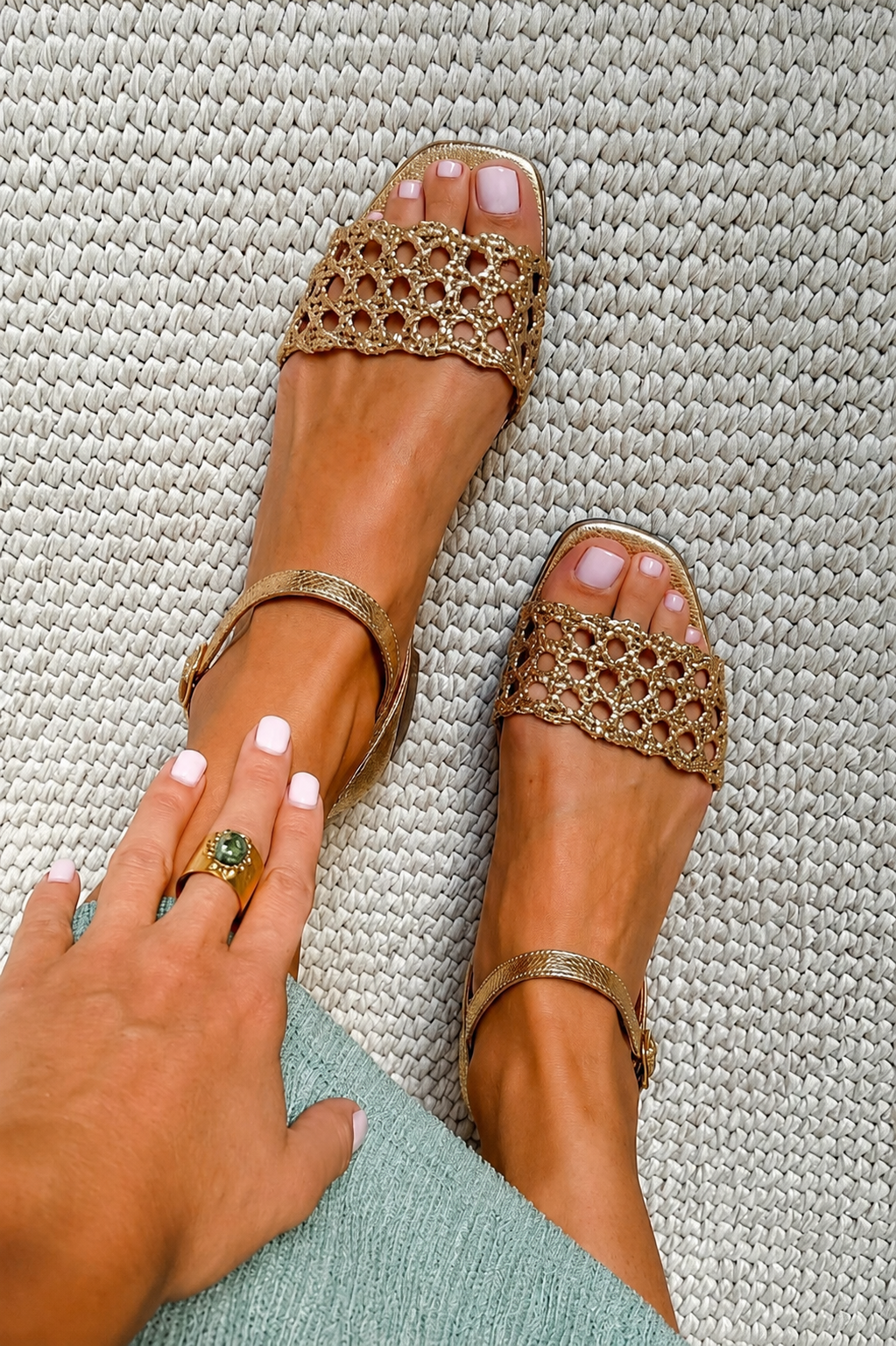 Aurora | Gouden Zomerse Sandalen