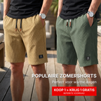Korte broek heren | Comfortabele zomer short met elastische taille | 1+1 GRATIS