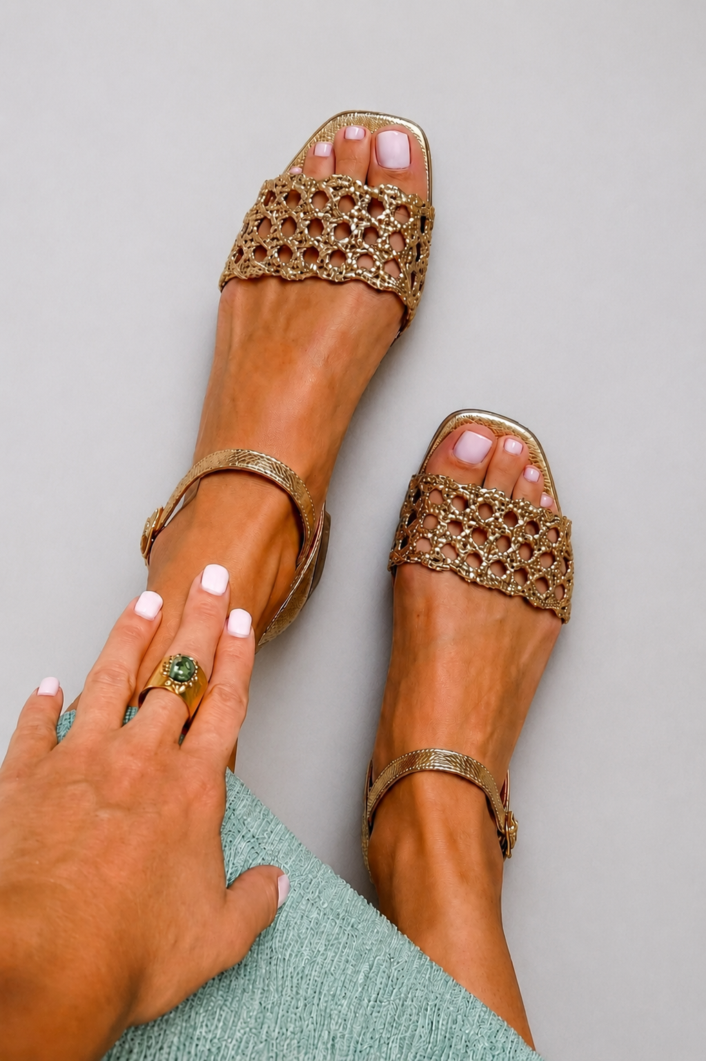 Aurora | Gouden Zomerse Sandalen