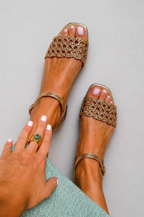 Aurora | Gouden Zomerse Sandalen