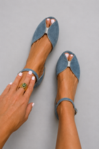 Olivia | Elegante Saliegroen Sandalen