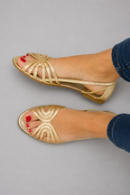 Eleonora | Gouden Zomersandalen