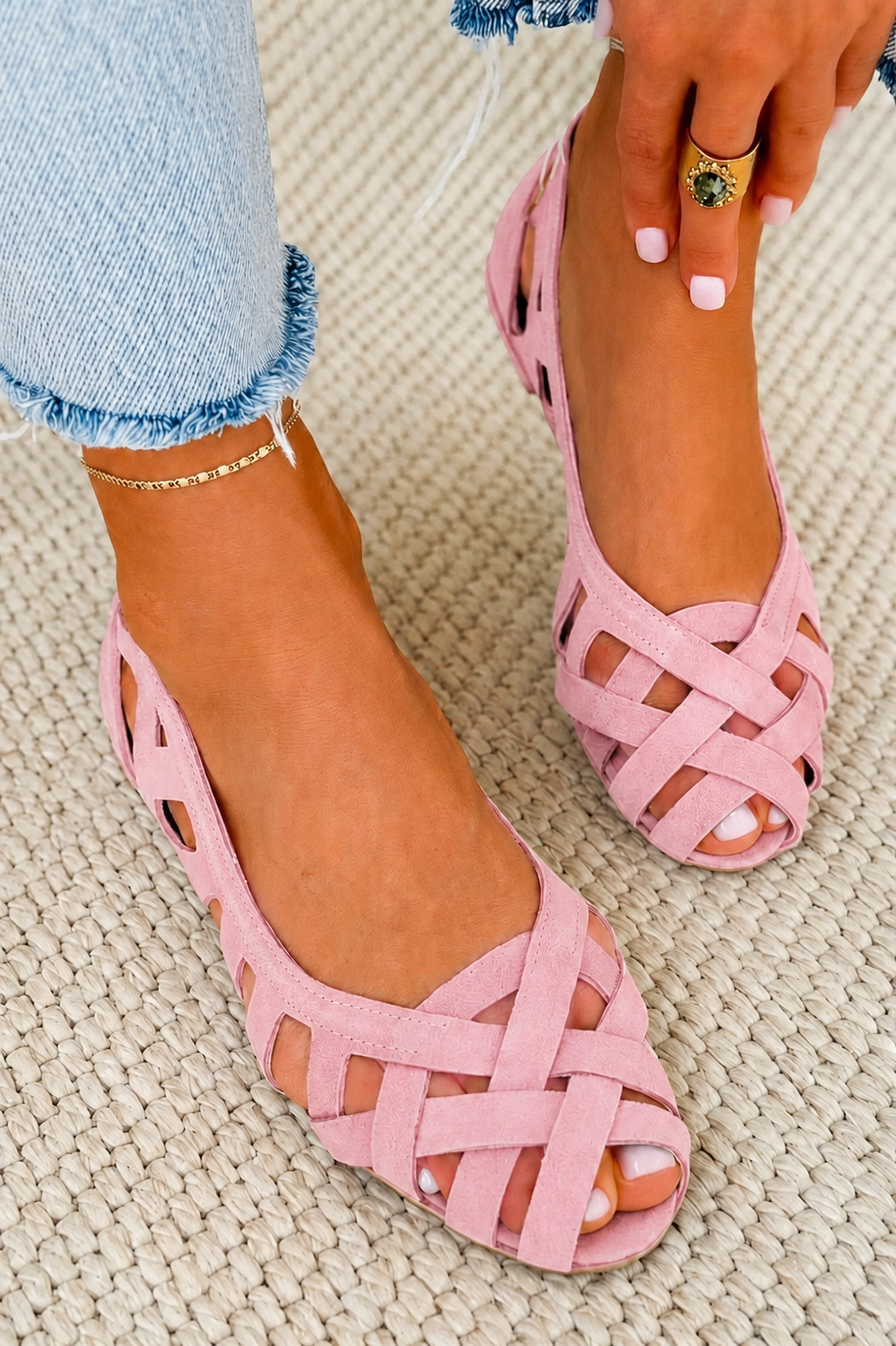 Caterina | Gevlochten Levendige Zomersandalen