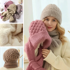 Fleece gevoerde muts en sjaal