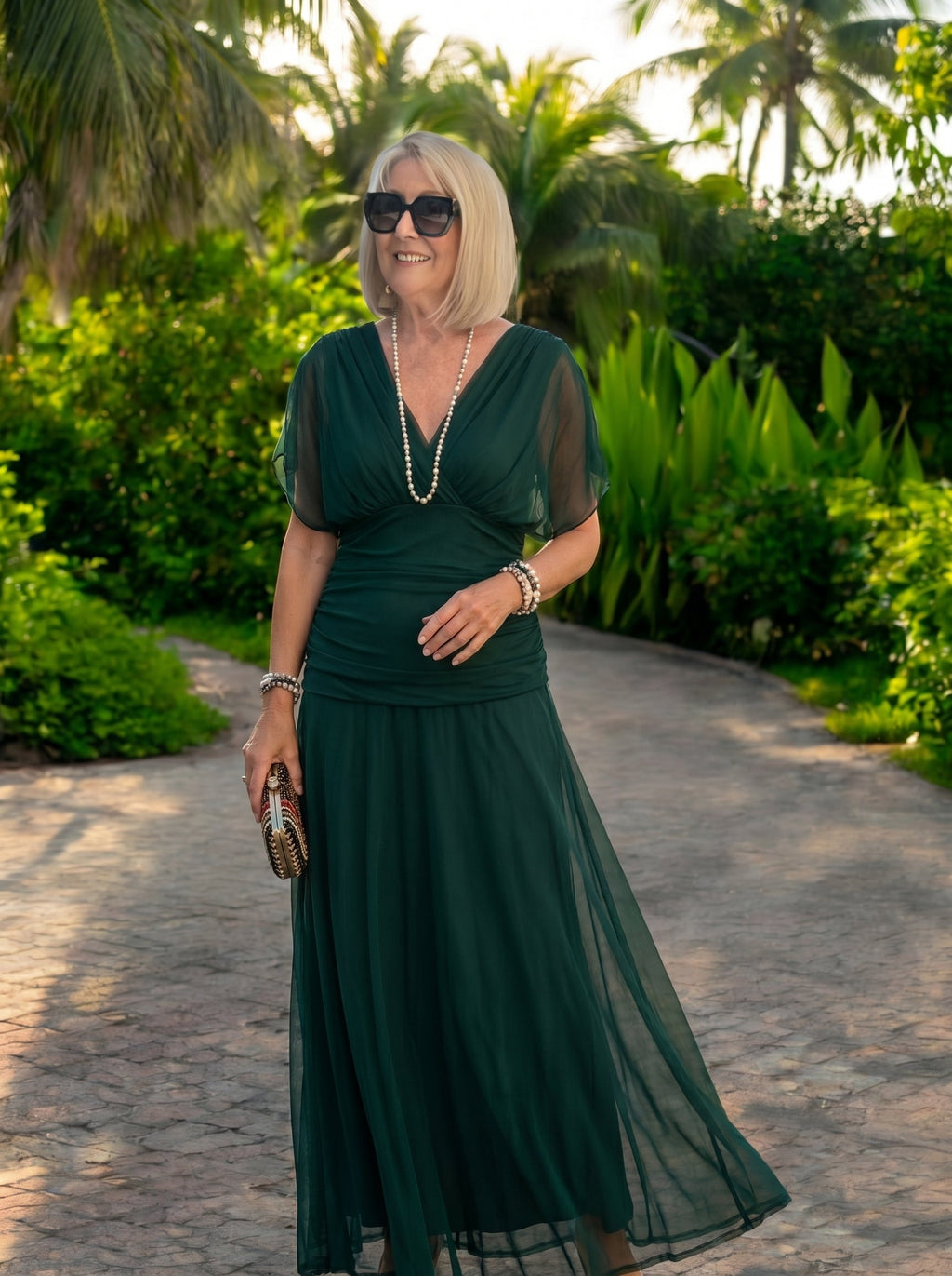 Lotte | Elegante Lange Feestjurk met V-hals