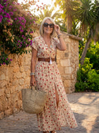 Ilse | Lange Boho Jurk met Ceintuur