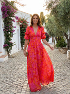 Olivia | Zomerse Maxi Jurk met Bloemprint