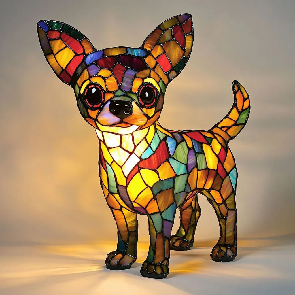 Lichtgevende hond - Handgemaakte Lamp die Harten Laat Stralen