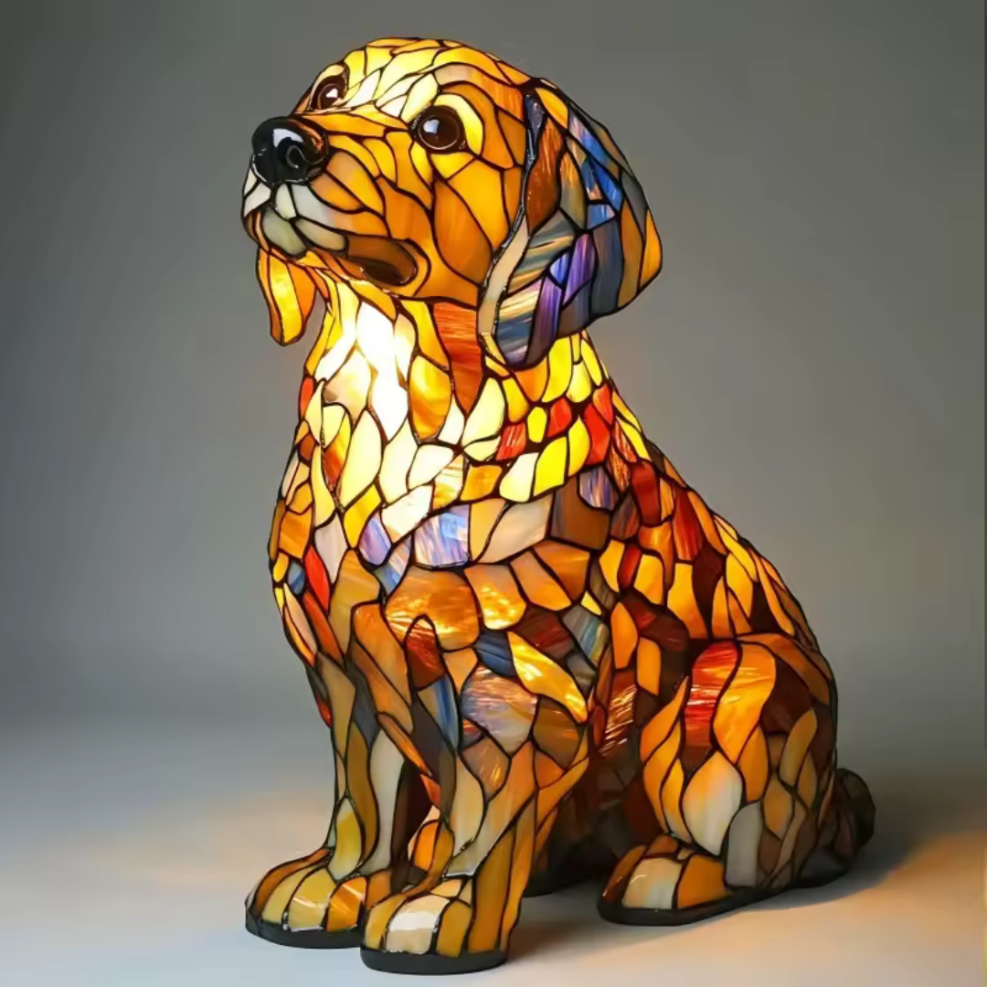 Lichtgevende hond - Handgemaakte Lamp die Harten Laat Stralen