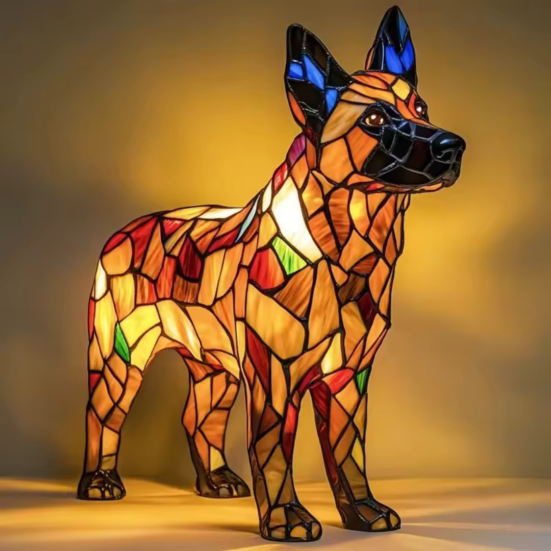 Lichtgevende hond - Handgemaakte Lamp die Harten Laat Stralen