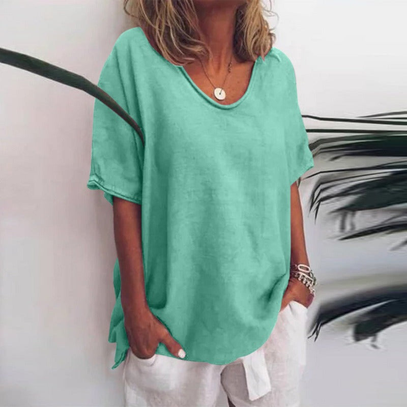 Laluna® | Ruime Linnen T-shirt