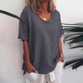 Ruime Linnen T-shirt