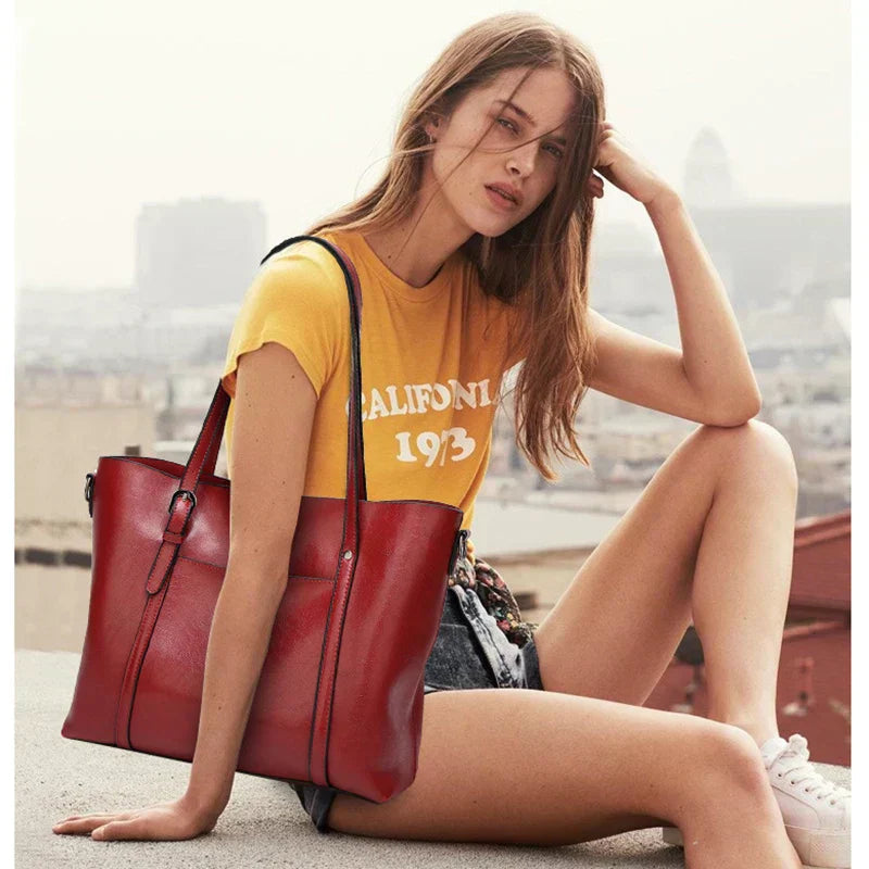 LALUNA® | LUXE LEREN HANDTAS