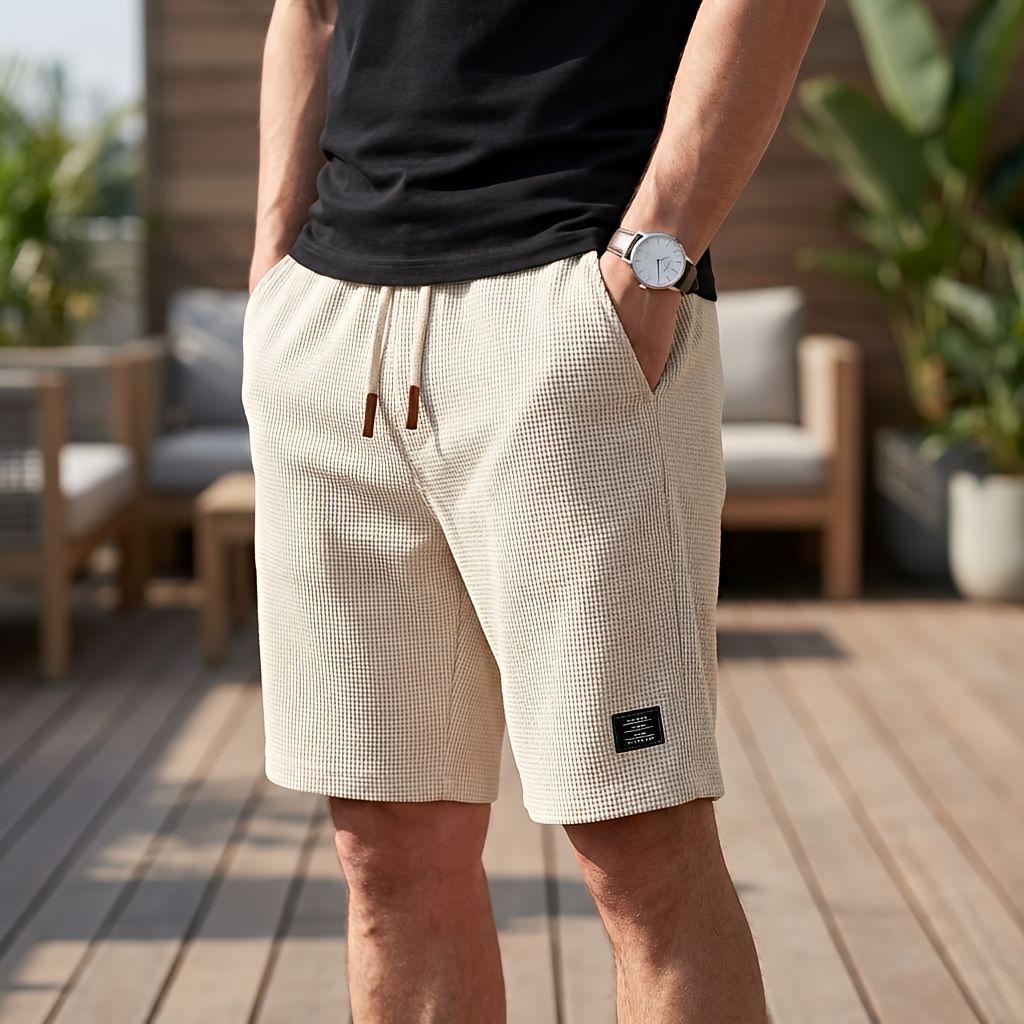 Shorts voor heren | Comfortabele zomershort met elastische taille | 1+1 GRATIS