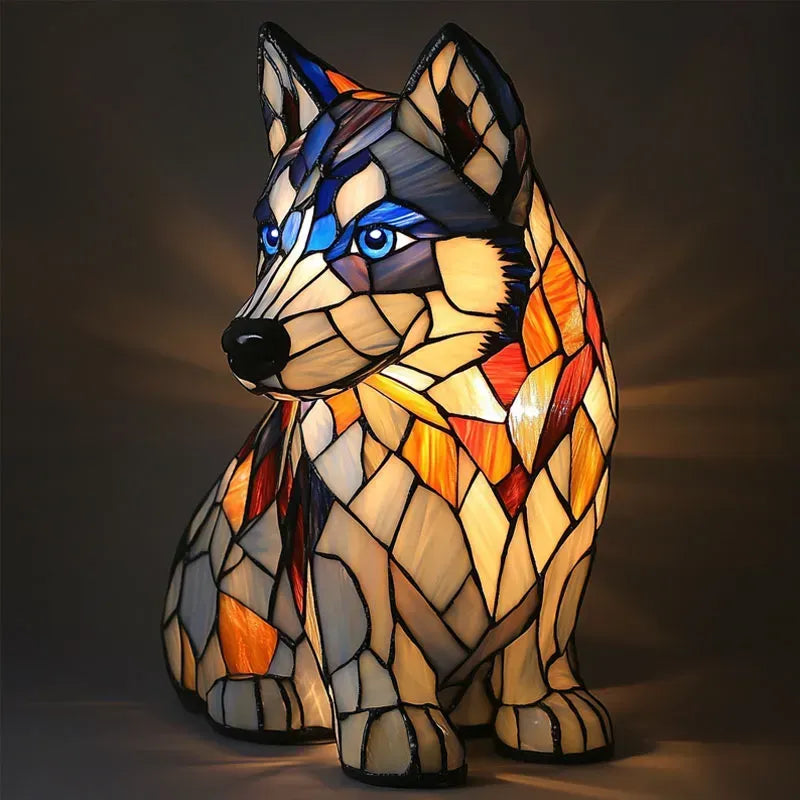 Lichtgevende hond - Handgemaakte Lamp die Harten Laat Stralen