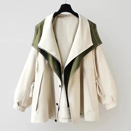 Emma | Moderne Tweekleurige Trenchcoat