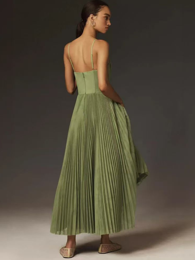 Laluna® | Chique Olijfgroene Dress