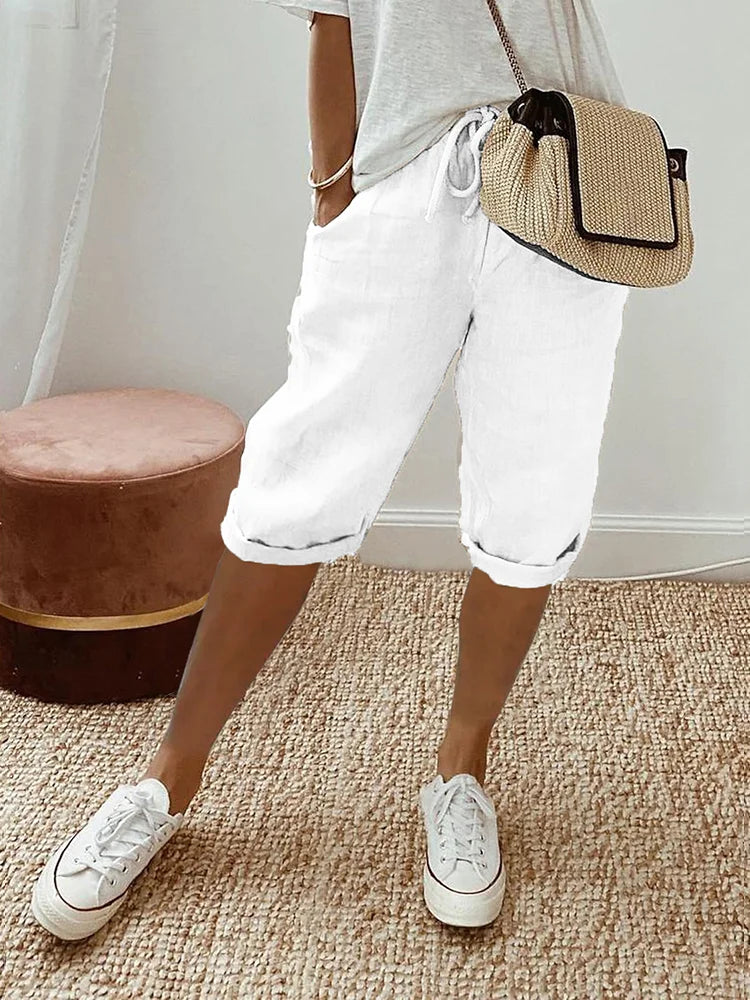 Nina | Katoen linnen Dames Shorts 1+1 Gratis